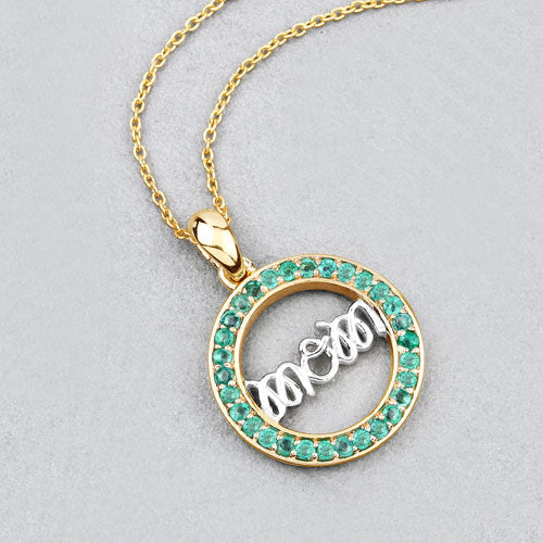 0.54 Carat Genuine Emerald .925 Sterling Silver Pendant - Image 8