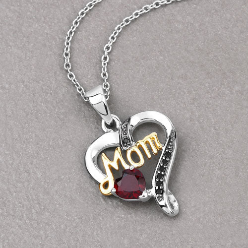 0.55 Carat Genuine Garnet and Black Spinel .925 Sterling Silver Pendant - Image 8