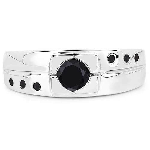 0.56 Carat Genuine Black Diamond .925 Sterling Silver Ring - Image 6