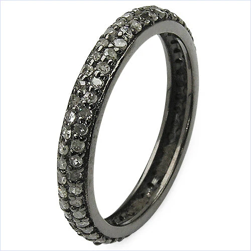0.67 Carat Genuine TLB Diamond .925 Sterling Silver Ring - Image 2