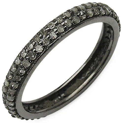 0.67 Carat Genuine TLB Diamond .925 Sterling Silver Ring - Image 4