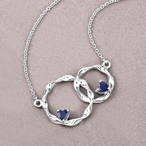 0.70 Carat Genuine Blue Sapphire .925 Sterling Silver Pendant - Image 8