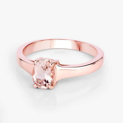 0.70 Carat Genuine Morganite .925 Sterling Silver Ring - Image 10