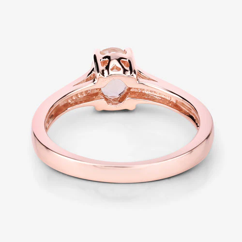 0.70 Carat Genuine Morganite .925 Sterling Silver Ring - Image 14