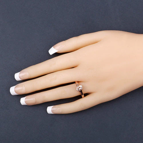 0.70 Carat Genuine Morganite .925 Sterling Silver Ring - Image 9