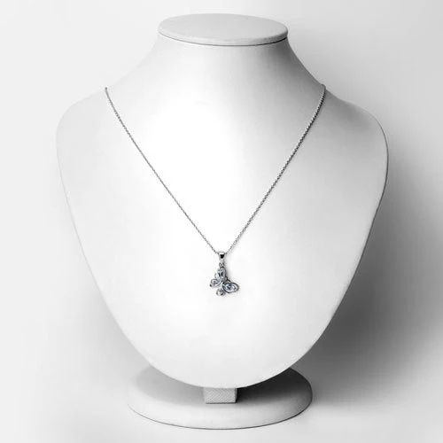 0.78 Carat Genuine Blue Topaz .925 Sterling Silver Pendant - Image 2