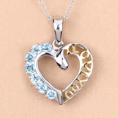 0.84 Carat Genuine Swiss Blue Topaz .925 Sterling Silver Pendant - Image 11