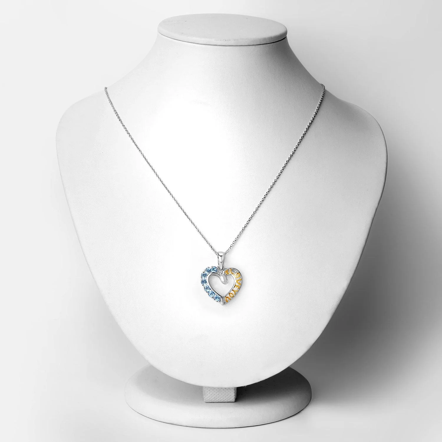 0.84 Carat Genuine Swiss Blue Topaz .925 Sterling Silver Pendant - Image 2