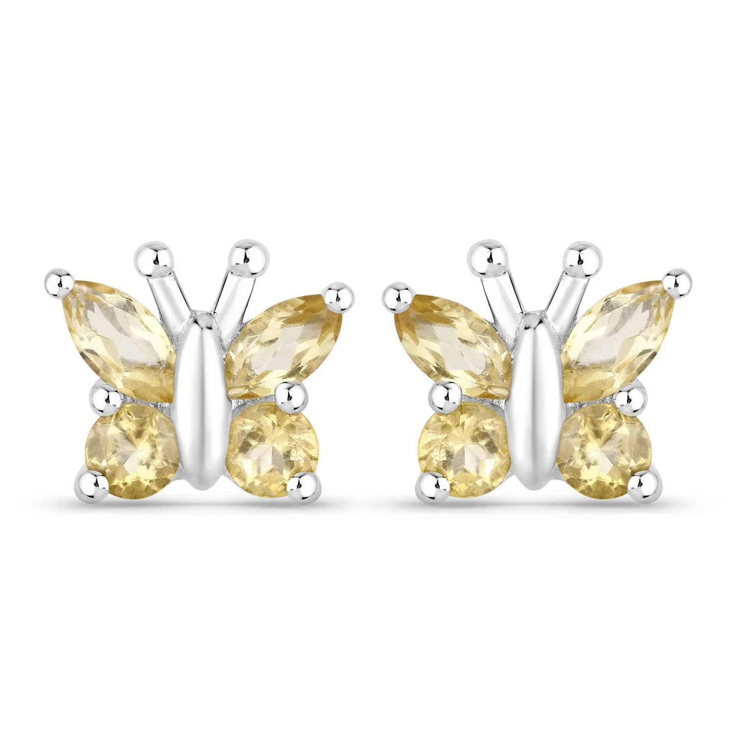 0.88 Carat Genuine Citrine .925 Sterling Silver Earrings