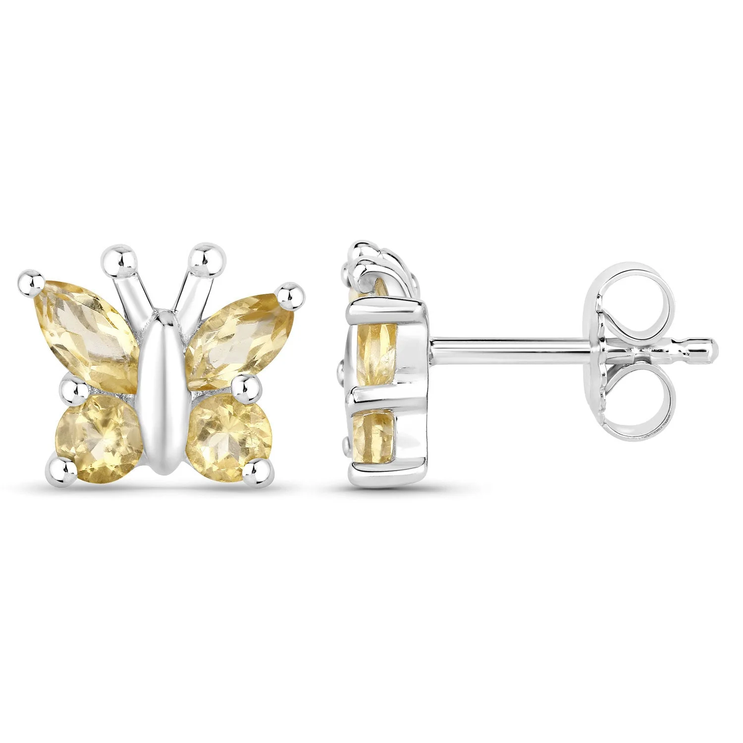 0.88 Carat Genuine Citrine .925 Sterling Silver Earrings - Image 2