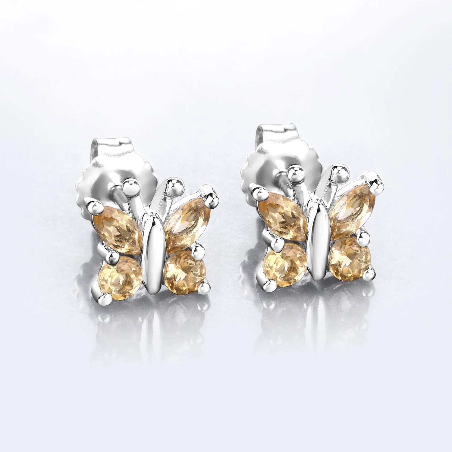 0.88 Carat Genuine Citrine .925 Sterling Silver Earrings - Image 4