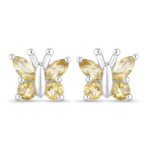 0.88 Carat Genuine Citrine .925 Sterling Silver Earrings - Image 5