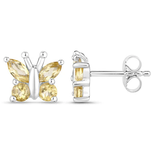 0.88 Carat Genuine Citrine .925 Sterling Silver Earrings - Image 6