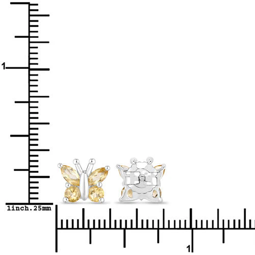 0.88 Carat Genuine Citrine .925 Sterling Silver Earrings - Image 7