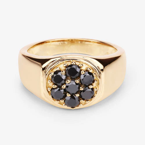 0.91 Carat Genuine Black Diamond .925 Sterling Silver Ring - Image 12