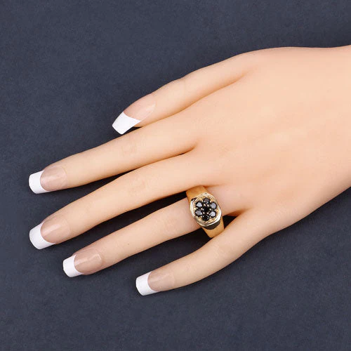 0.91 Carat Genuine Black Diamond .925 Sterling Silver Ring - Image 14