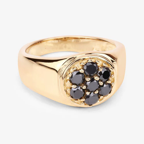 0.91 Carat Genuine Black Diamond .925 Sterling Silver Ring - Image 9