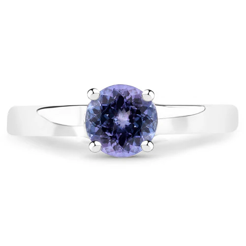 0.95 Carat Genuine Tanzanite .925 Sterling Silver Ring - Image 6