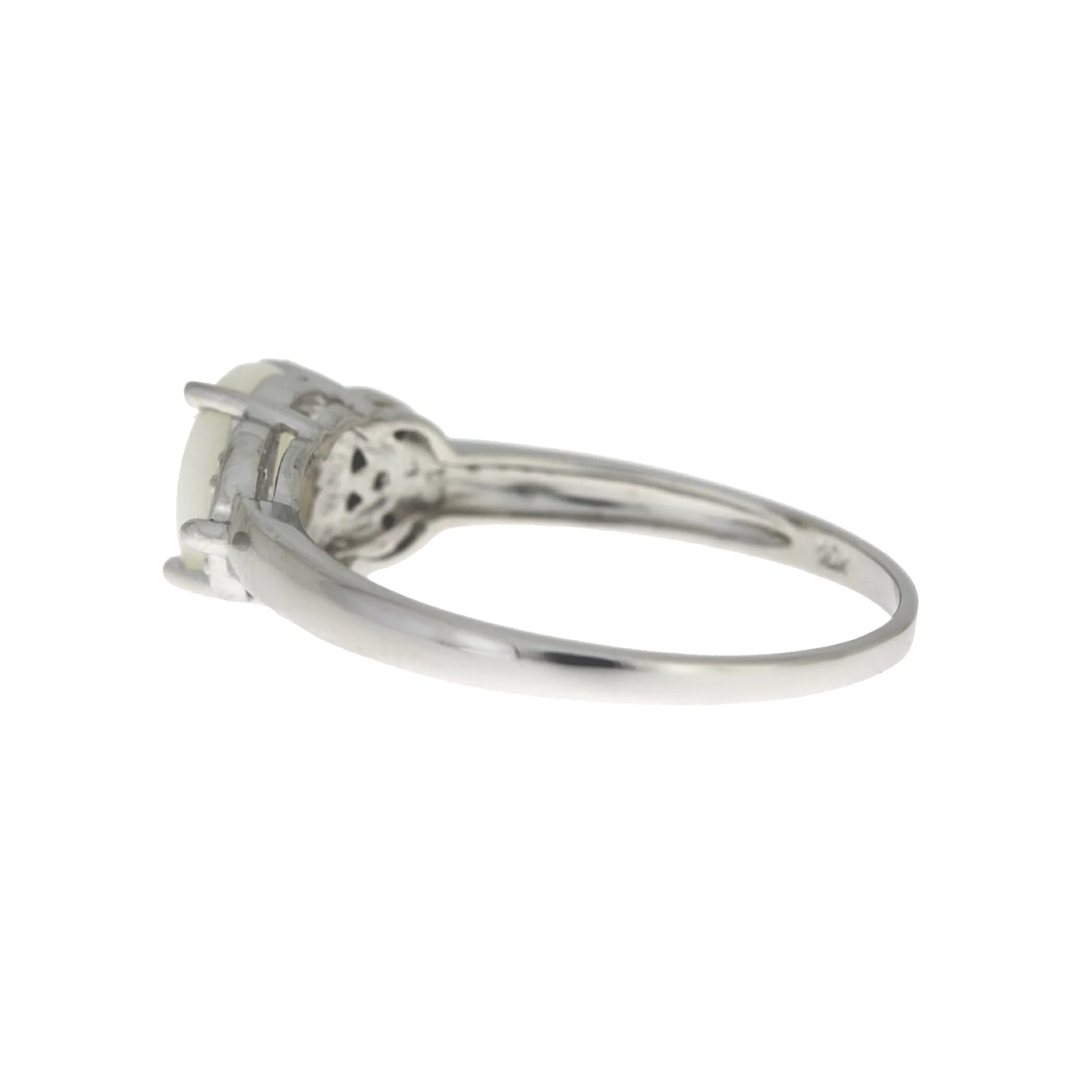 .01ct Opal Diamond Ring 10KT White Gold - Image 5