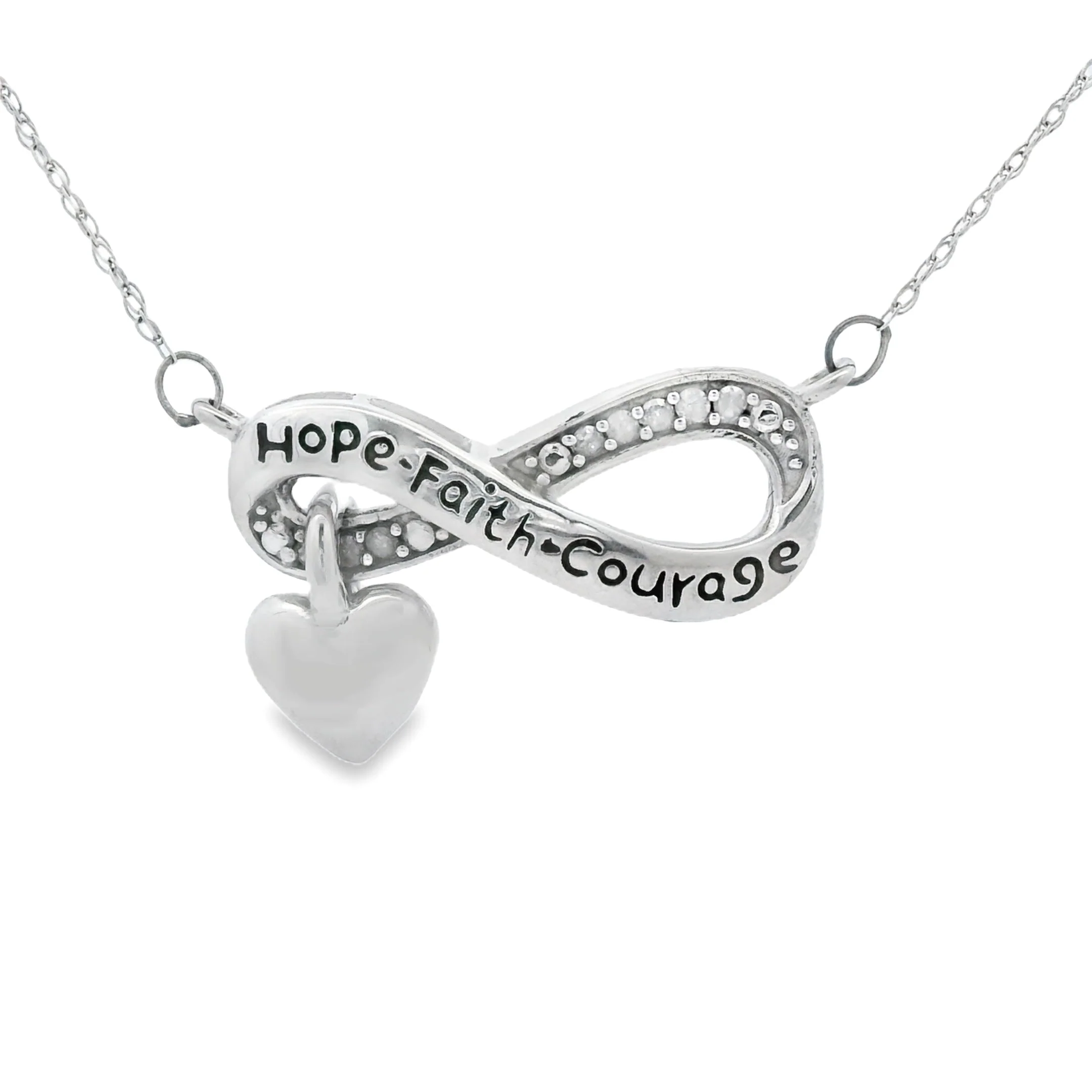 .04ct Diamond Cross Religious Pendant Sterling Silver