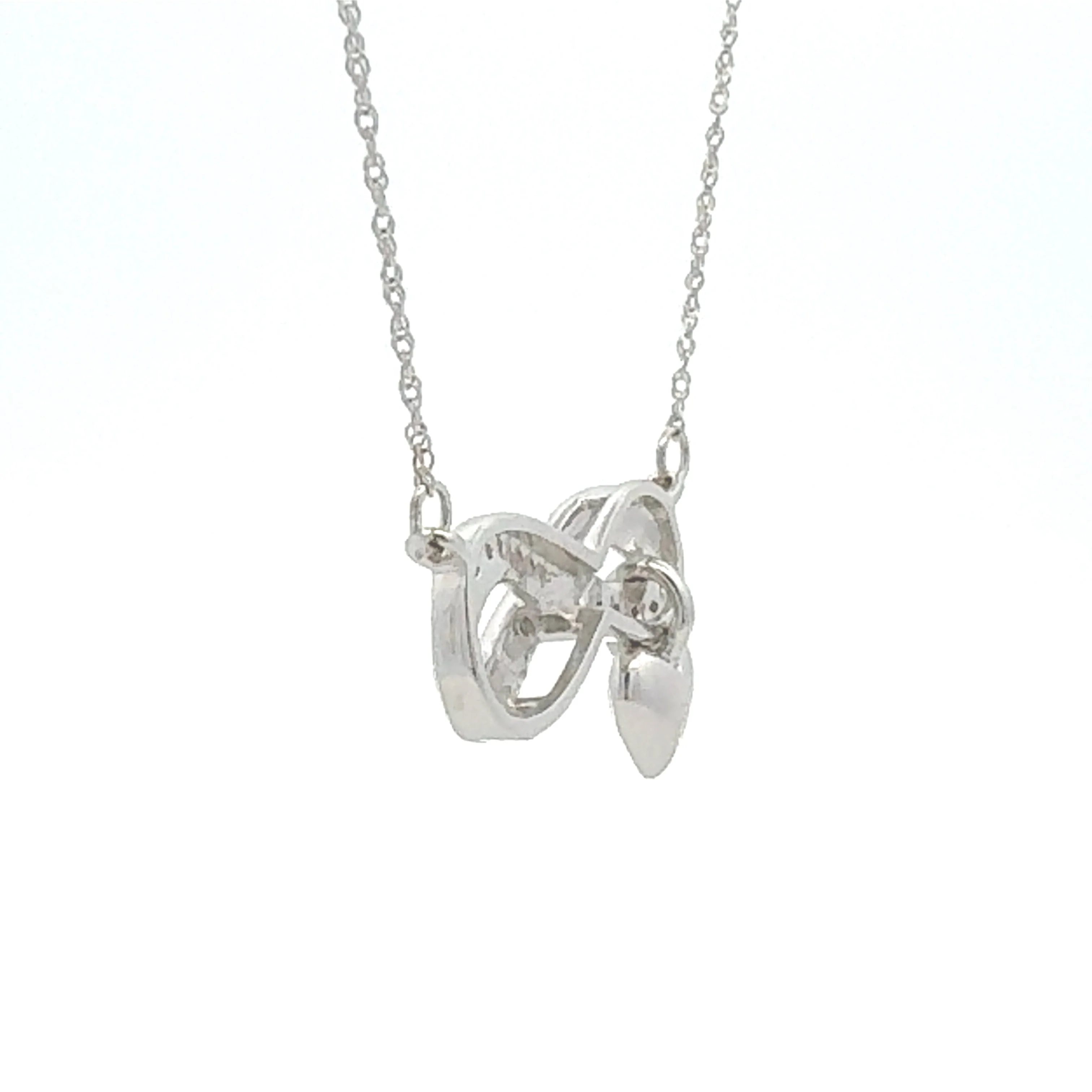 .04ct Diamond Cross Religious Pendant Sterling Silver - Image 5