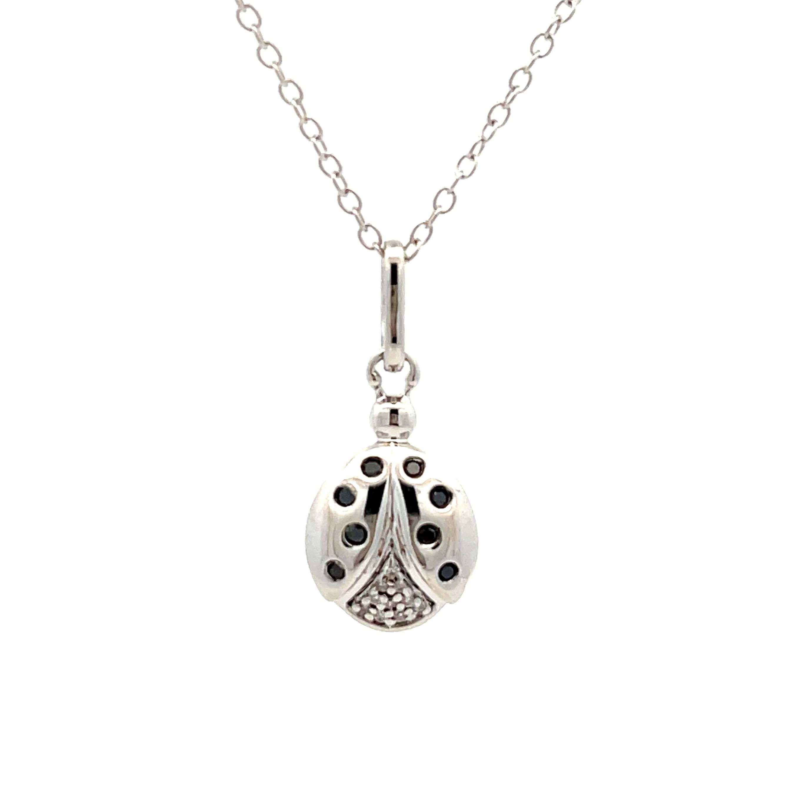 .08ct Black Diamond Animal Pendant Sterling Silver - Image 5