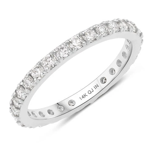 1.00 Carat Lab Grown Diamond 14K White Gold Ring