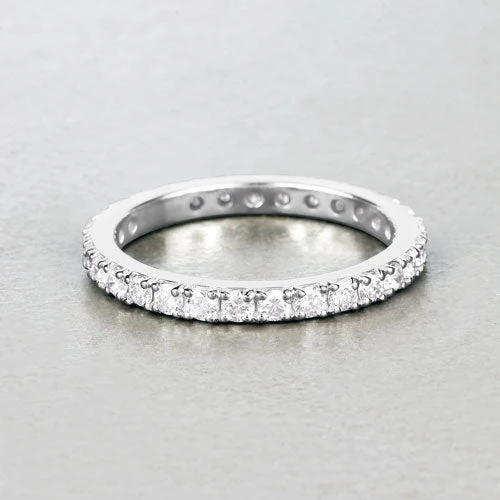 1.00 Carat Lab Grown Diamond 14K White Gold Ring - Image 2