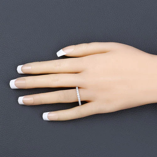 1.00 Carat Lab Grown Diamond 14K White Gold Ring - Image 7