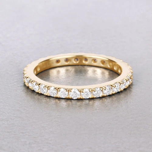 1.00 Carat Lab Grown Diamond 14K Yellow Gold Ring - Image 2