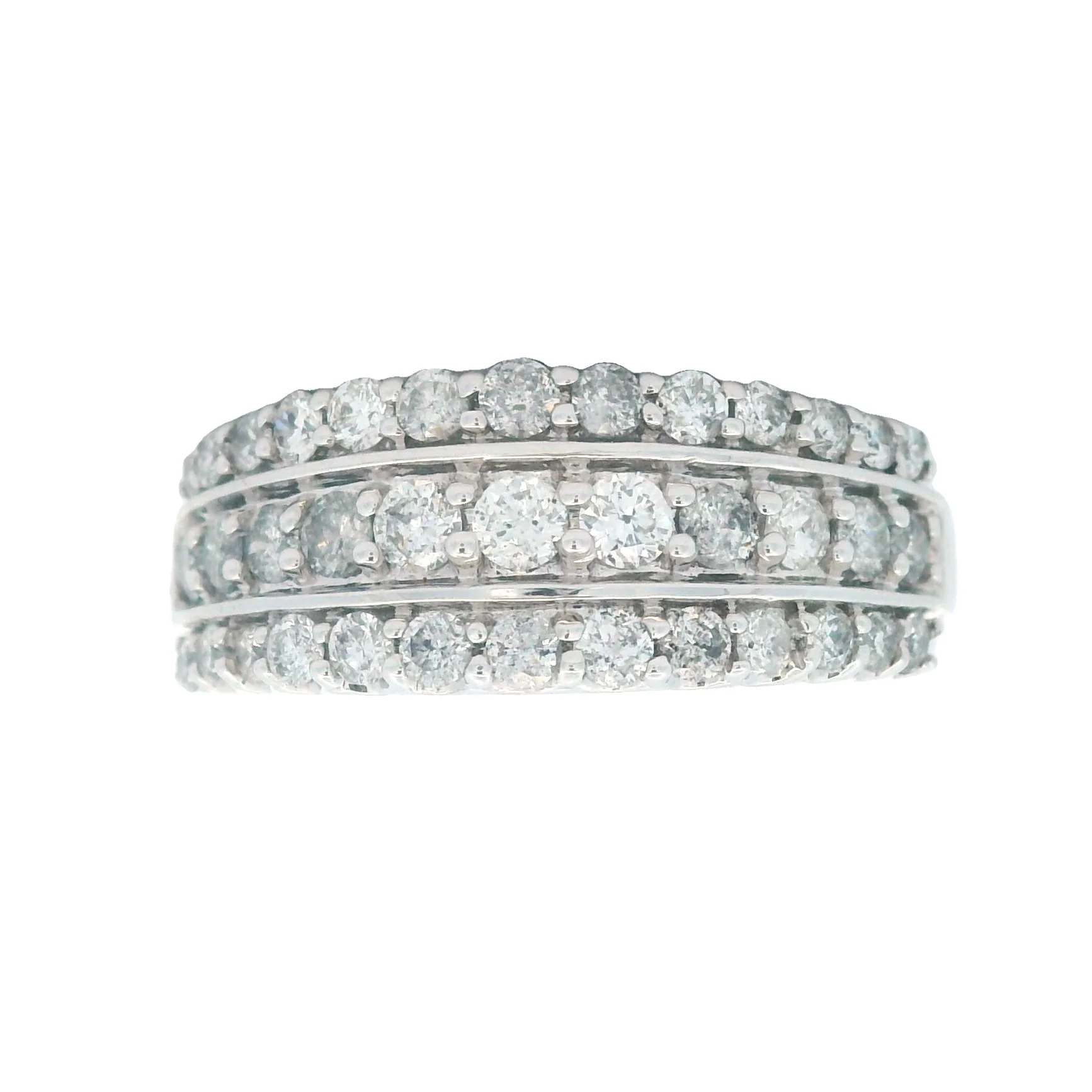1.00ct Diamond Wedding Band Ring 10KT White Gold