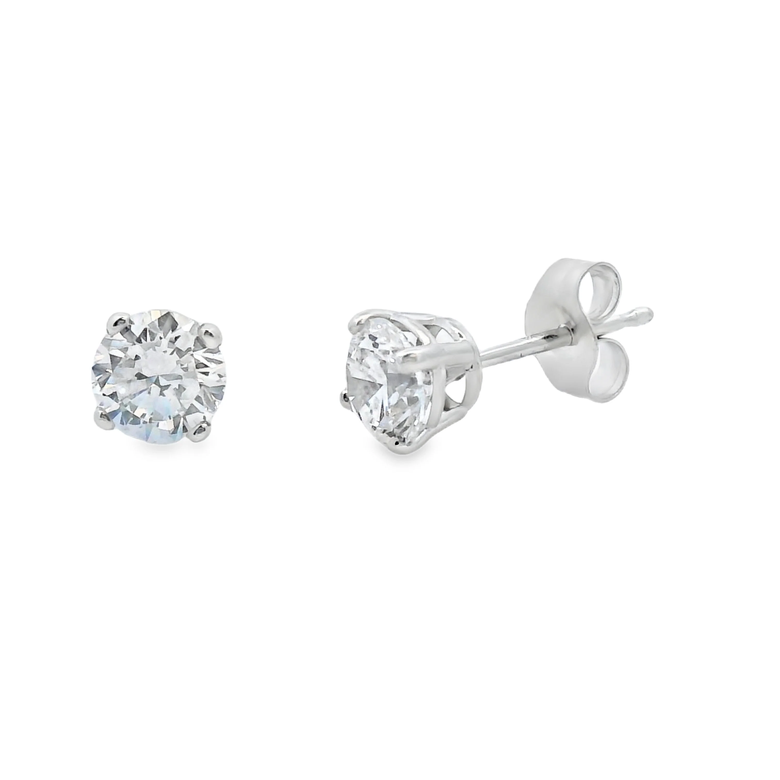 1.00ct Lab Grown Diamond Stud Earrings 14KT White Gold