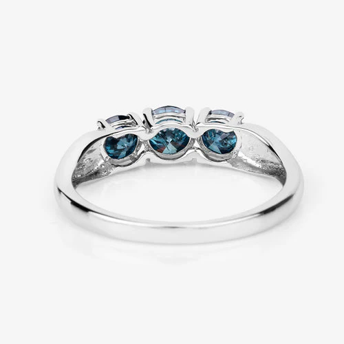 1.03 Carat Genuine Blue Diamond 14K White Gold Ring - Image 14