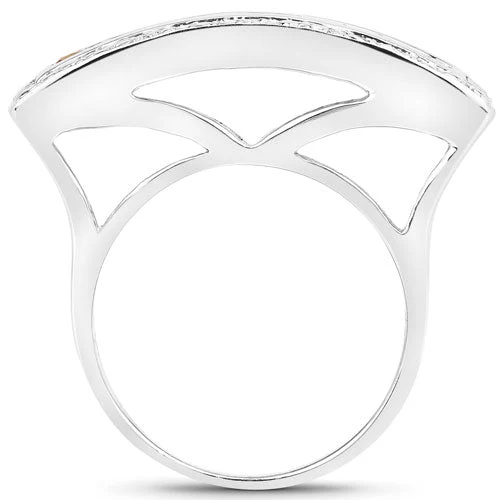 1.08 Carat Genuine Multi Sapphire .925 Sterling Silver Ring - Image 2