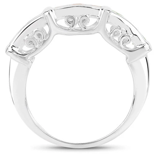 1.08 Carat Genuine Multi Sapphire .925 Sterling Silver Ring - Image 5