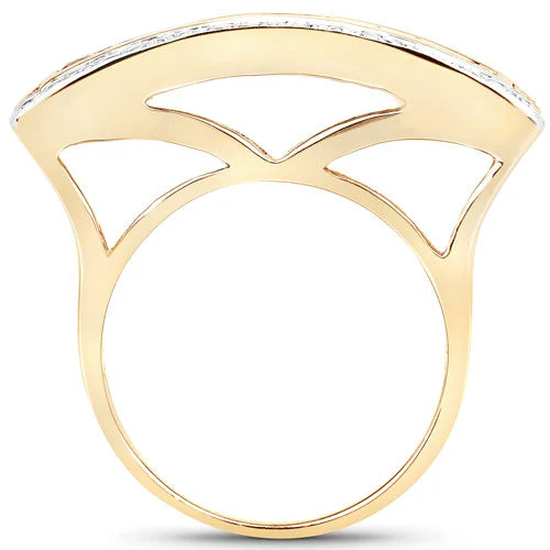 1.08 Carat Genuine Yellow Sapphire .925 Sterling Silver Ring - Image 2