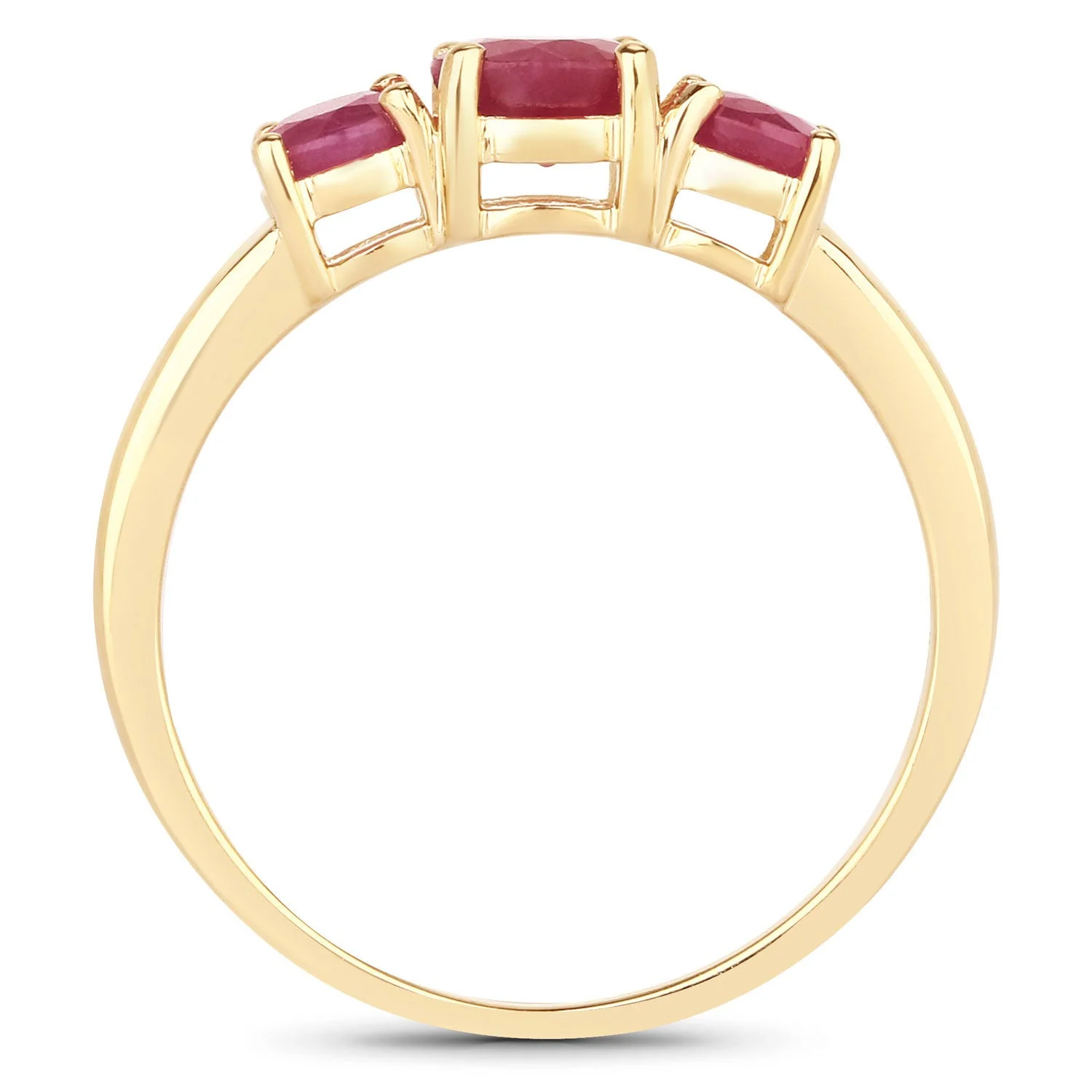 1.15 Carat Genuine Ruby 14K Yellow Gold Ring - Image 2