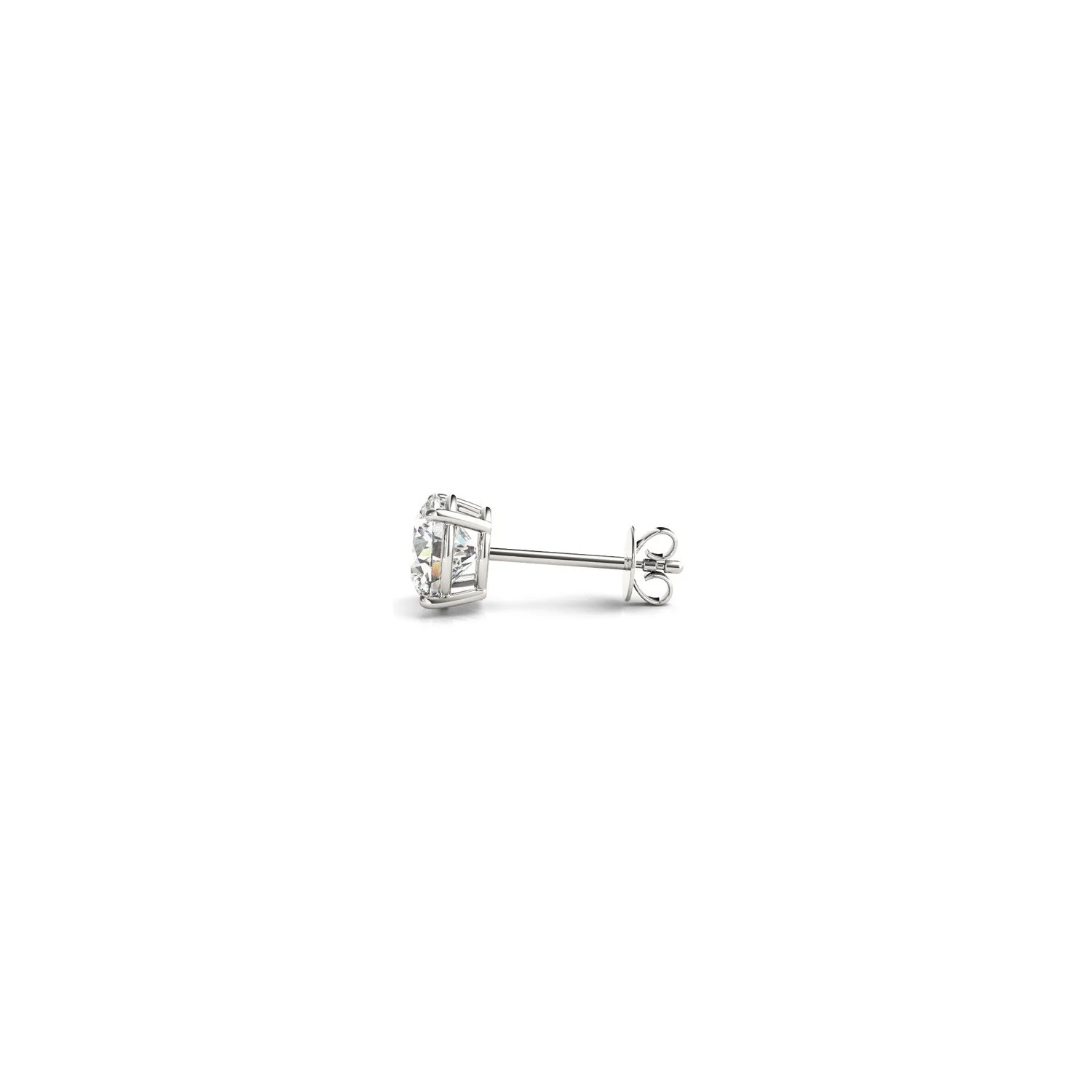 1/2 cttw Lab Grown Round Diamond Stud Earrings 14k White Gold (G/VS2) - Image 6