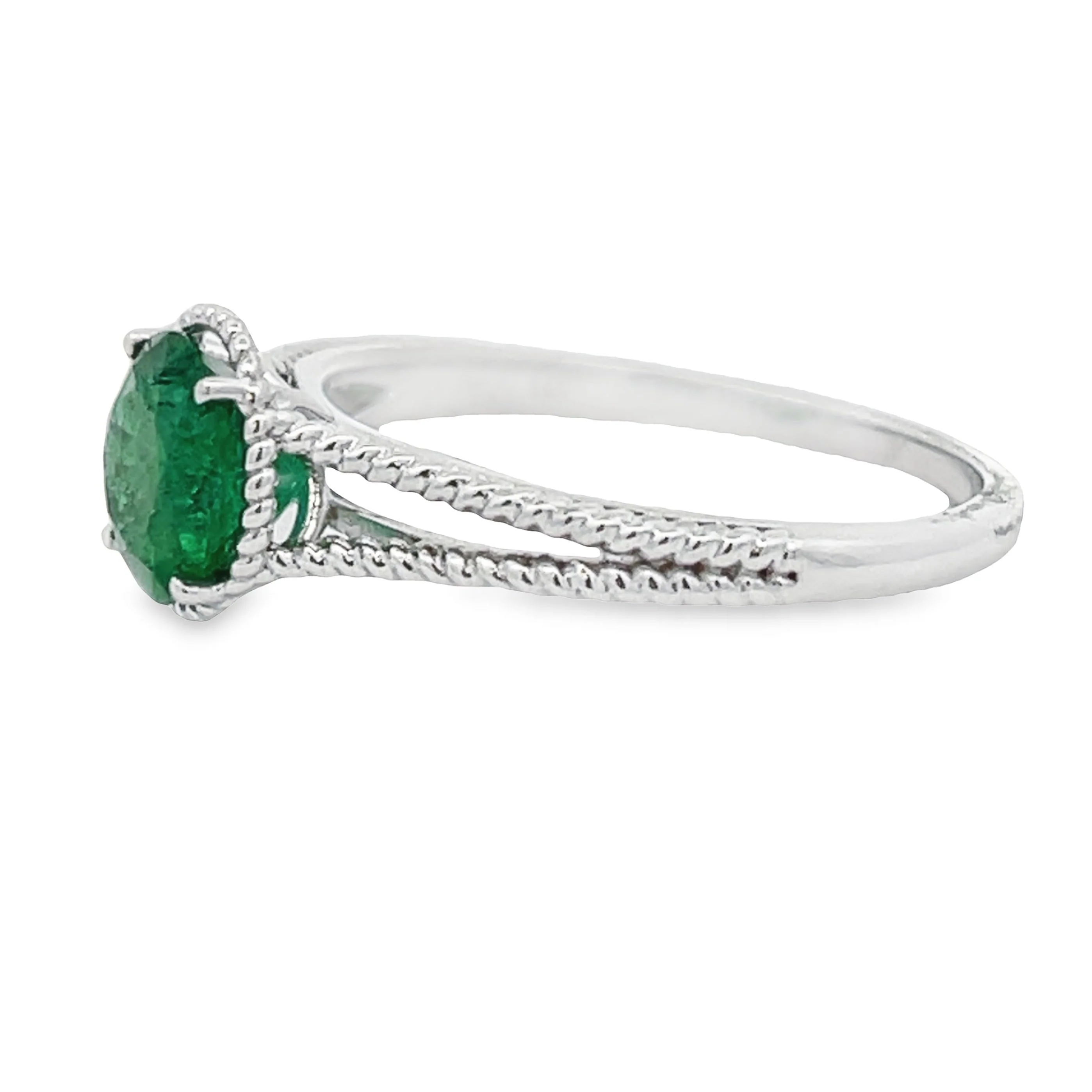 1.28ct Emerald 14KT White Gold - Image 5