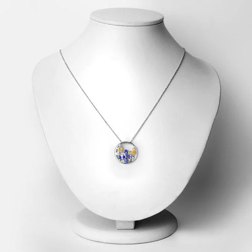 1.33 Carat Genuine Tanzanite and White Topaz .925 Sterling Silver Pendant - Image 6