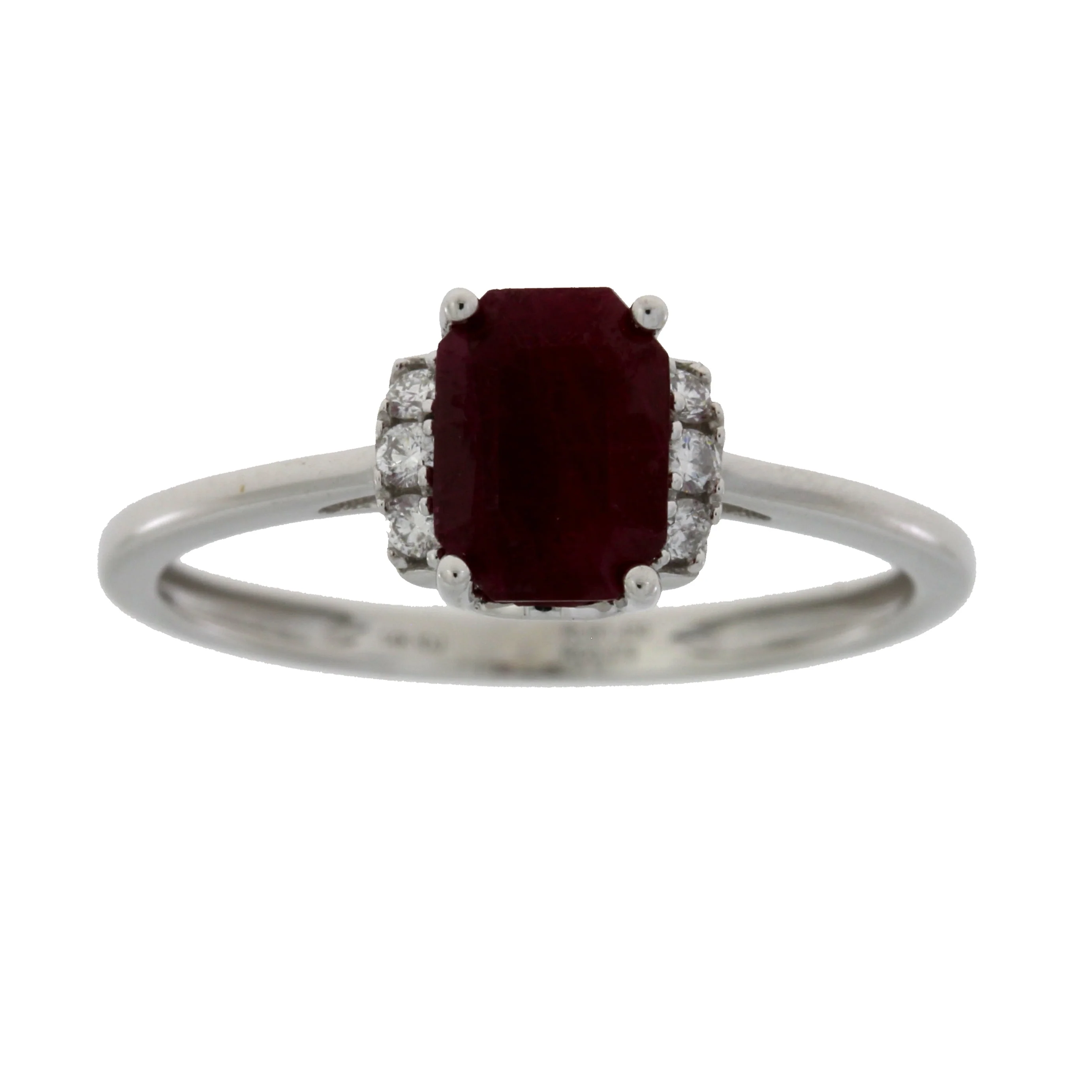 1.38ct Ruby Diamond Ring 14KT White Gold - Image 4