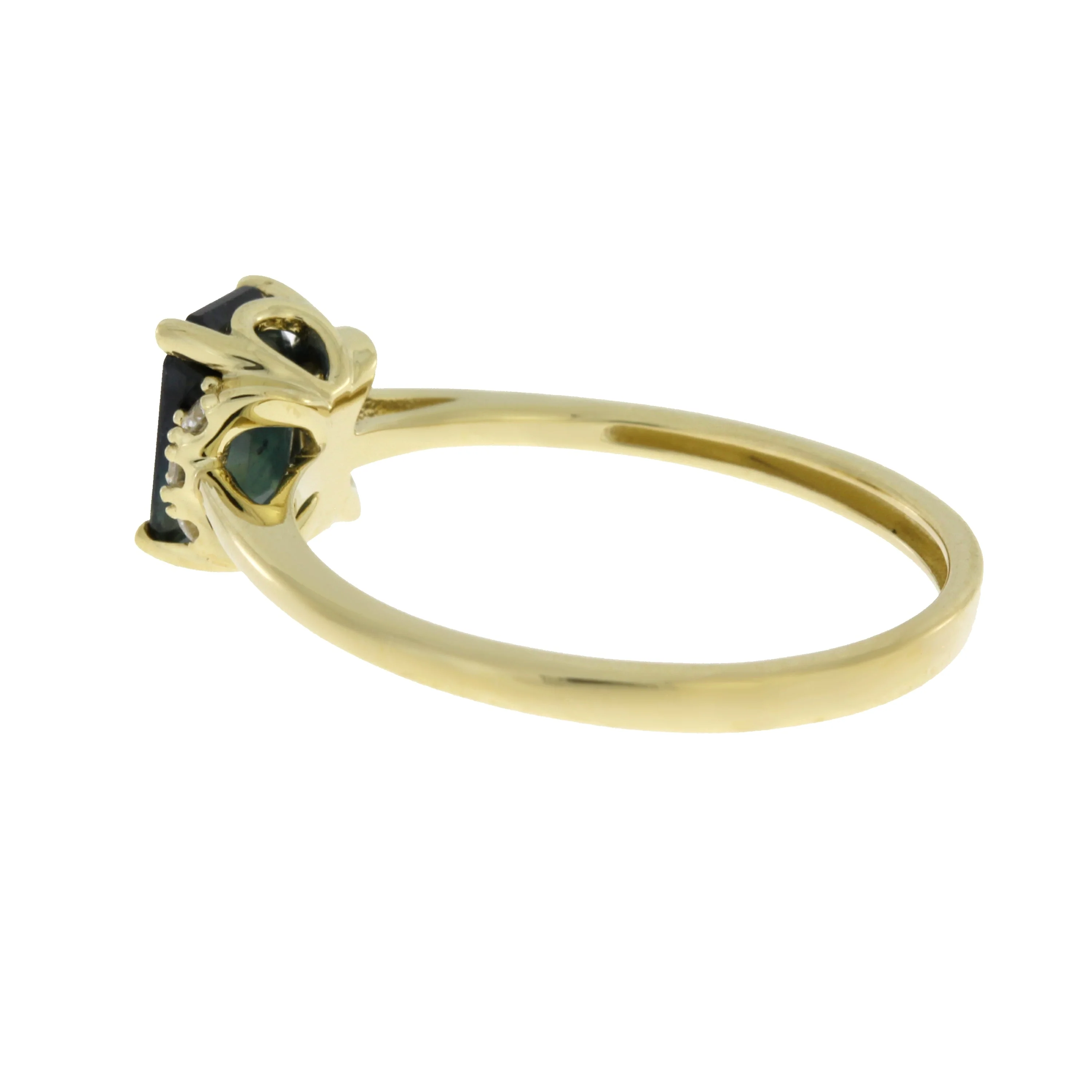 1.38ct Sapphire Diamond Ring 14KT Yellow Gold - Image 2