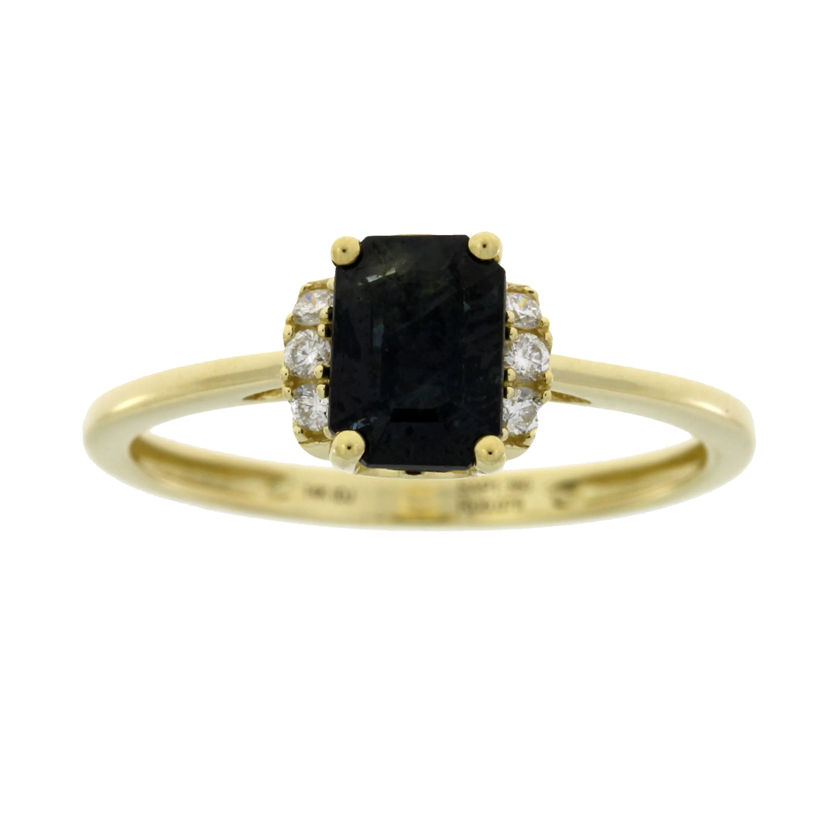 1.38ct Sapphire Diamond Ring 14KT Yellow Gold - Image 3
