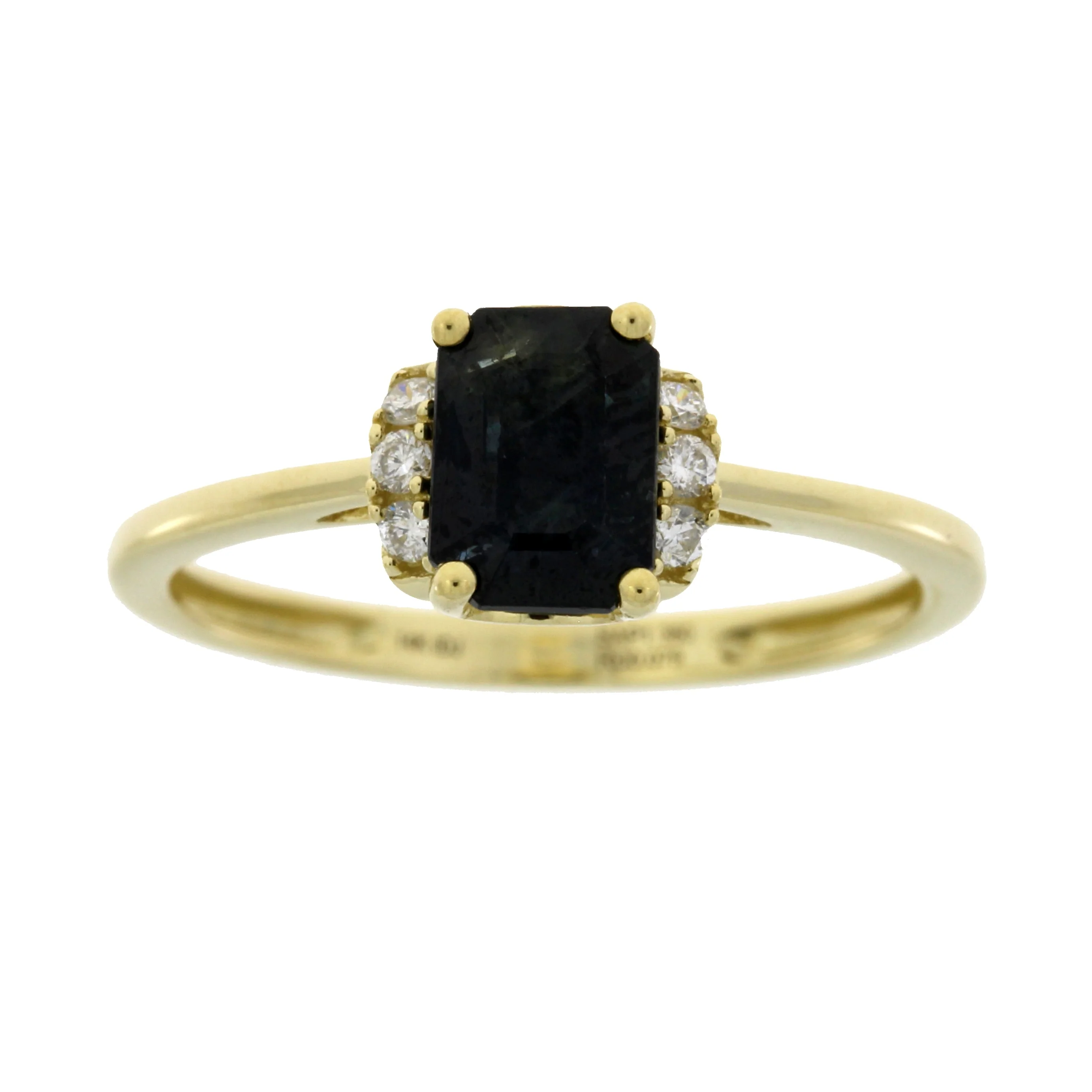 1.38ct Sapphire Diamond Ring 14KT Yellow Gold - Image 4