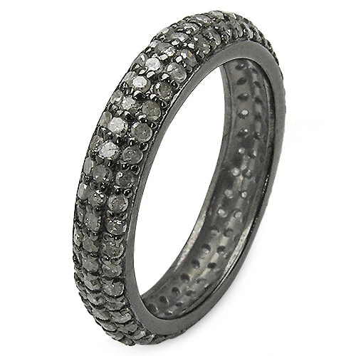 1.40 Carat Genuine TLB Diamond .925 Sterling Silver Ring - Image 5