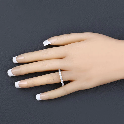 1.50 Carat Lab Grown Diamond 14K White Gold Ring - Image 7