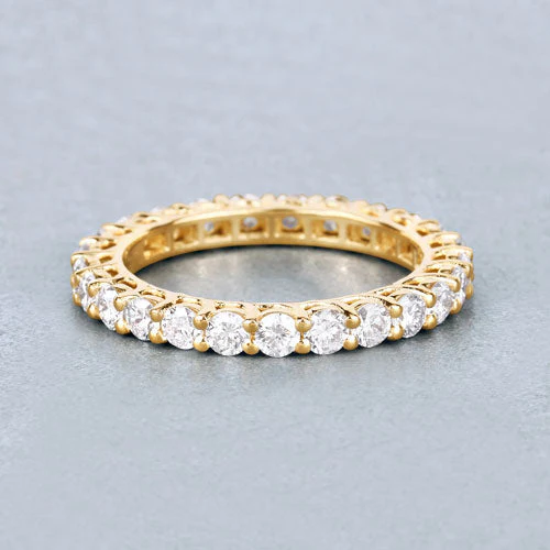 1.50 Carat Lab Grown Diamond 14K Yellow Gold Ring - Image 2