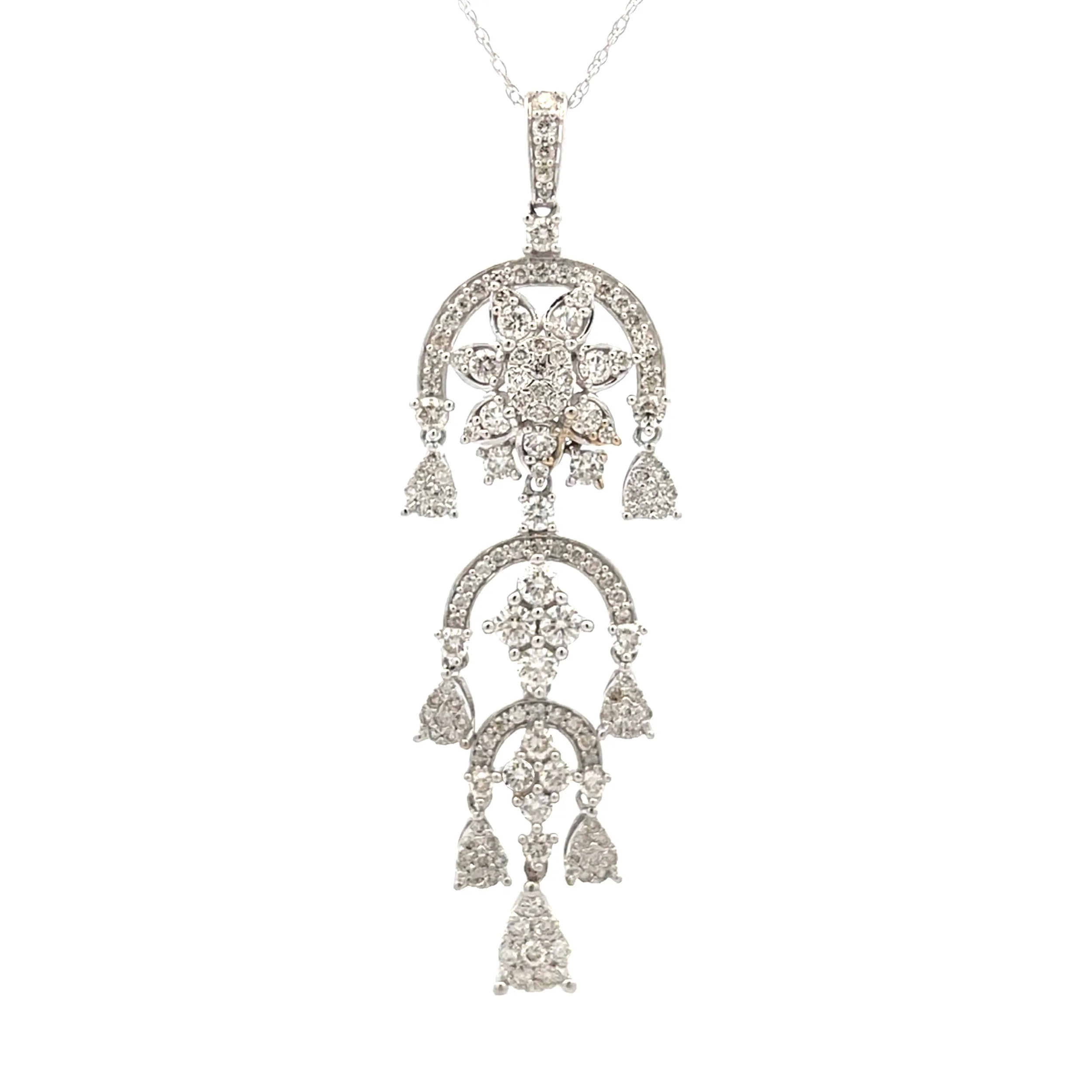 1.50ct Diamond Fashion Pendants 14KT White Gold