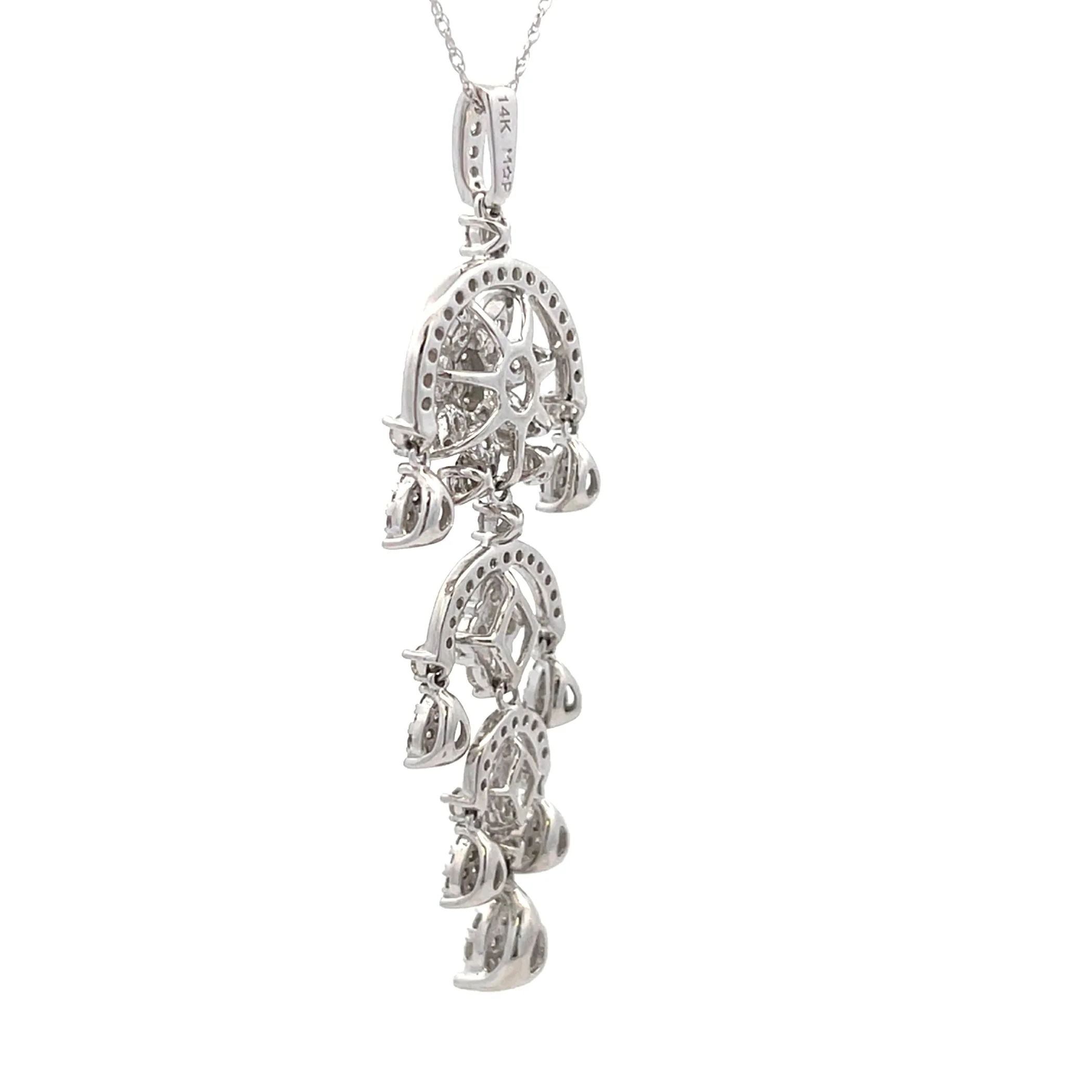 1.50ct Diamond Fashion Pendants 14KT White Gold - Image 2