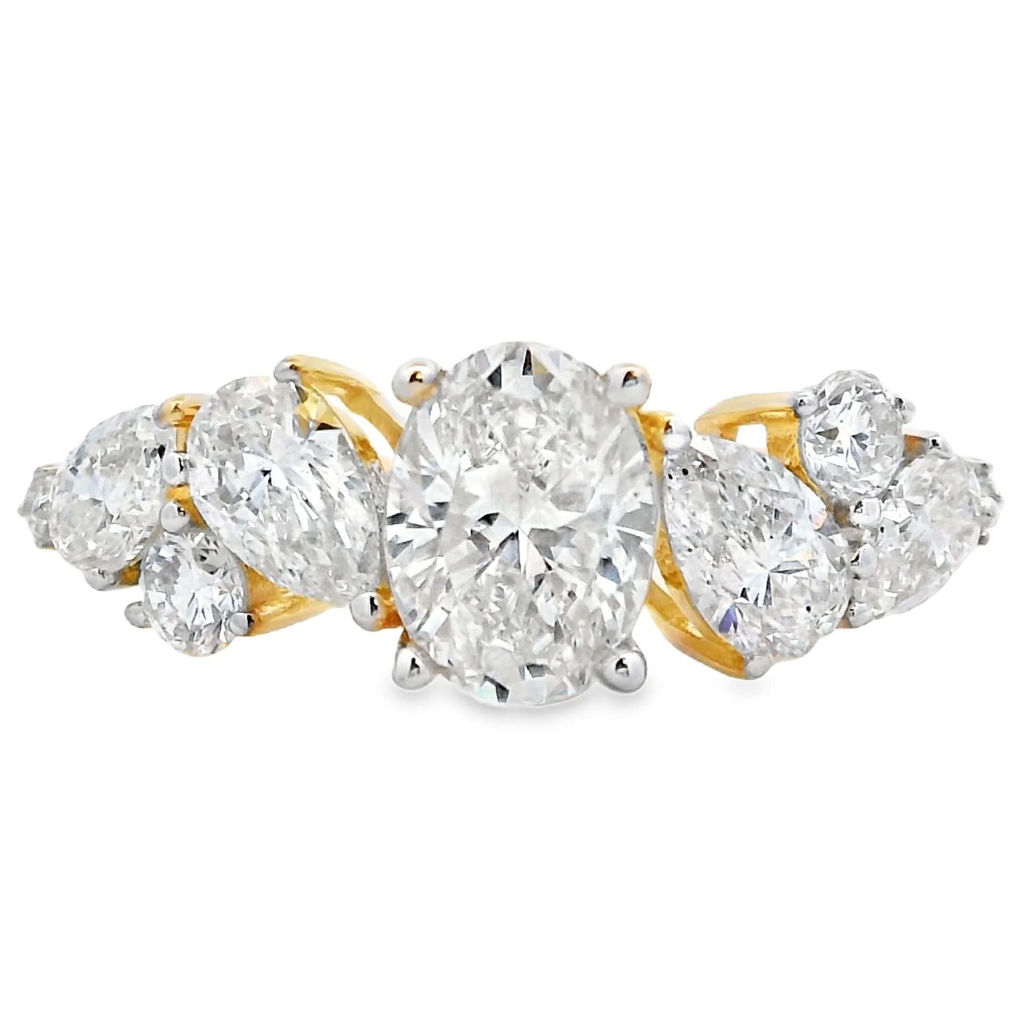 1.50ct Lab Grown Diamond Eng Only 10KT Yellow Gold